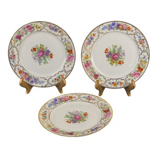 Vintage Elegant Seld Bavaria Rosenthal Floral "Donatello" Three Serving Dishes - Set of 3 For Sale