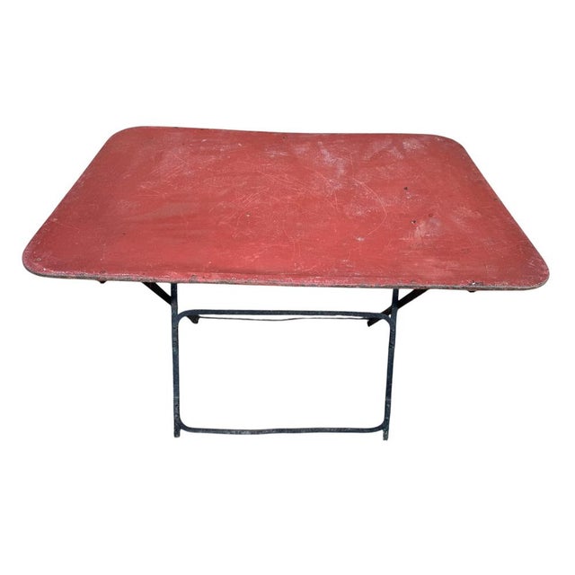Provencal Folding Iron Garden Table, 1900s For Sale - Image 3 of 16