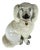 Antique Staffordshire Confetti Poodle Figurine: Hand-Painted Pottery c. 1880 For Sale