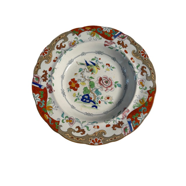 White Vintage Ashworth Bros. Asb8 "Dieu Et Mon Droit" Rimmed Soup Bowls. Set of 12 For Sale - Image 8 of 17