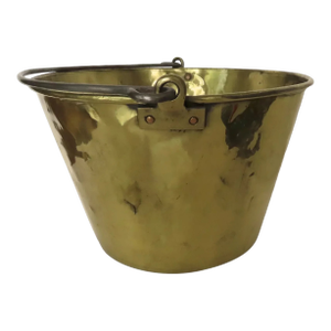 VINTAGE American Brass Kettle Co. Cooking Pot Planter Country Kitchen
