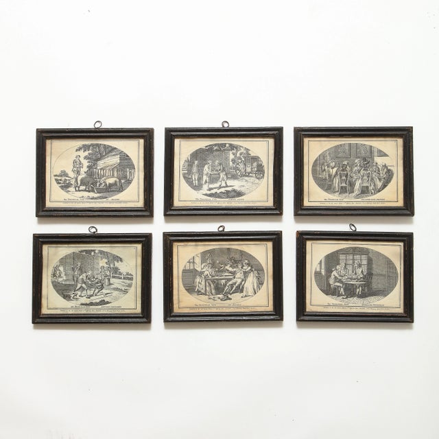 18th Century A Set of Six George III Engravings Depicting Scenes of the Prodigal Son For Sale - Image 10 of 10