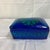 This item is a vintage mid-century modern ceramic lidded trinket box featuring an abstract floral motif, commonly...