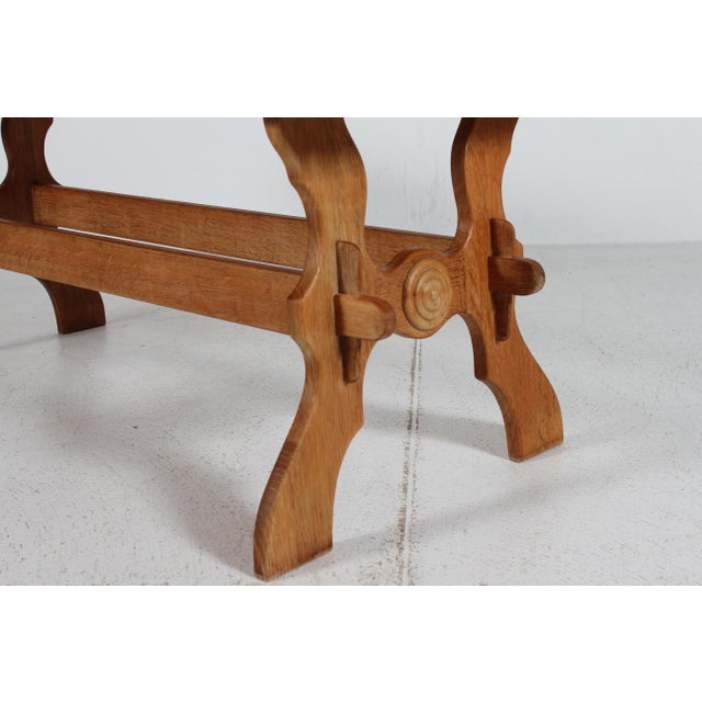 Brown Danish Brutalist Coffee Table in Oak by Axel Einar Hjorth, 1940 For Sale - Image 8 of 12