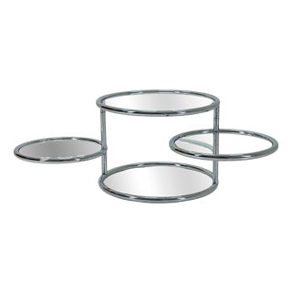 Mid-Century Modern Coffee Table with 3 Swivel Levels by Milo Baughman, Italy, 1970s For Sale