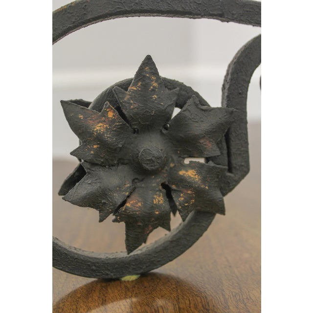 1960s Wrought Iron Candlestick Style Table Lamp For Sale - Image 10 of 12