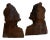 1900-1909 French Antique Chenets of Male Figure- a Pair For Sale