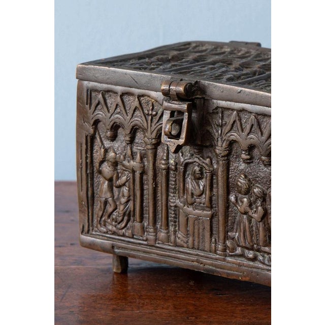 Gothic Revival Bronze Casket Box, 1880 For Sale - Image 9 of 12
