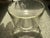 Vintage glass bowl with art deco style "M" monogram. From lovely local estate.