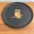 1970s midcentury round Couroc tray with owl. Couroc trays and barware were produced for more than 40 years by highly...