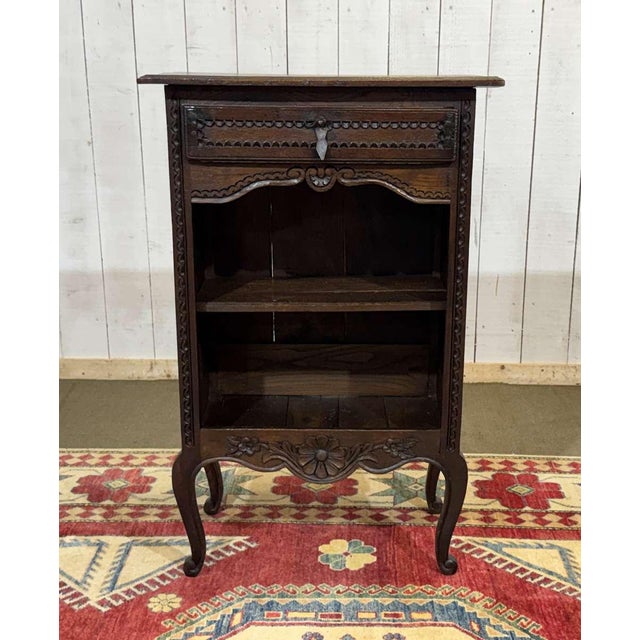 Louis XV Style Oak Bookcase with Drawer, 1900s For Sale - Image 13 of 13