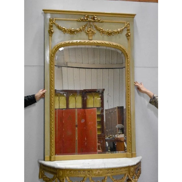 19th Century Louis XVI Overmantel Mirror For Sale - Image 9 of 9