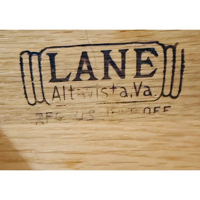 Mid-Century Modern Lane Tuxedo Walnut Nightstands - Set of 2 For Sale - Image 9 of 9