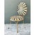 Beige Vintage Heavily Distressed Francois Carre Sunburst Metal Chair For Sale - Image 8 of 12