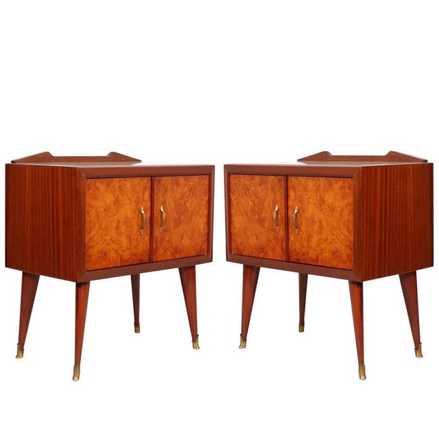 1940 bedside table Indian rosewood folder and elm burl. Glass top with a musical score decorative paper. Backsplash top...