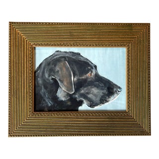 Contemporary Labrador Small Dog Print by Judy Henn Framed For Sale