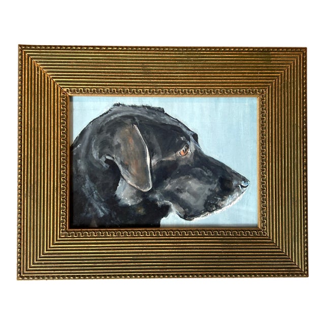 Contemporary Labrador Small Dog Print by Judy Henn Framed For Sale