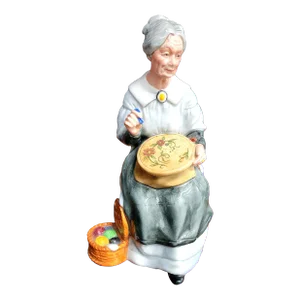 Royal Doulton English "Embroidering" Fine Porcelain Figurine
