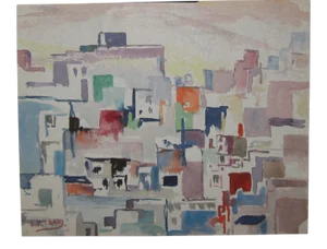 Cubist Dissection Abstract Painting by Leighton Cram