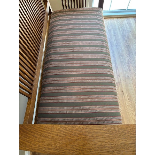 Wood Stickley Mission Oak Spindle Back Settee For Sale - Image 7 of 9