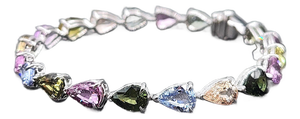 22.16 Ct Natural Ceylon No Heat Sapphire Bracelet