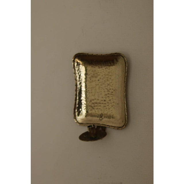 Mid-Century Modern Small Swedish Brass Sconces, Set of 2 For Sale - Image 3 of 18