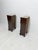 Brown Sicilian Hand-Carved Bedside Tables with Marble Tops, 1940, Set of 2 For Sale - Image 8 of 18
