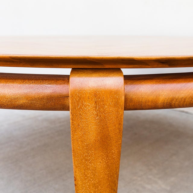 Wood Restored 1950s Paul Laszlo for Brown Saltman Floating Top Mahogany Coffee Table For Sale - Image 7 of 12