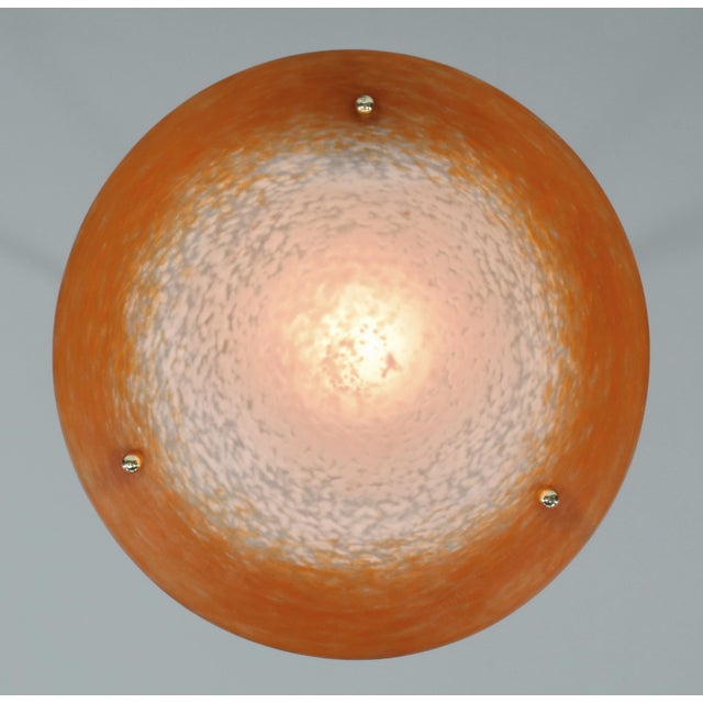 Metal 1930s French Art Deco Pendant Light by Schneider For Sale - Image 7 of 10