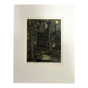 John Dorish “Still Life in the Park” Etching & Aquatint Print, 1994