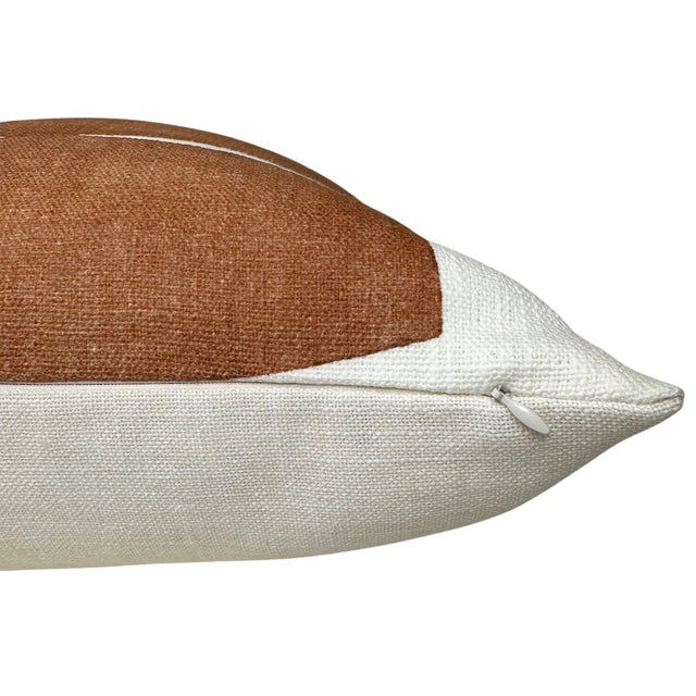 Stacked Pillow Cover in Clay, 22x22 Pillow For Sale - Image 4 of 5