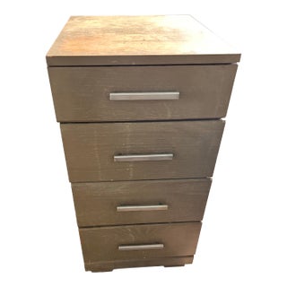 1950s Mengel Permanized Mid-Century Cerused Oak Nightstand / Bedside Chest — Original Finish For Sale