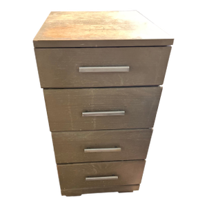 1950s Mengel Permanized Mid-Century Cerused Oak Nightstand / Bedside Chest — Original Finish