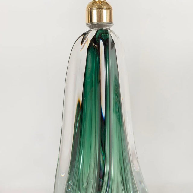 Vintage Pair of Amorphic Sommerso Murano Glass Lamps For Sale In New York - Image 6 of 9