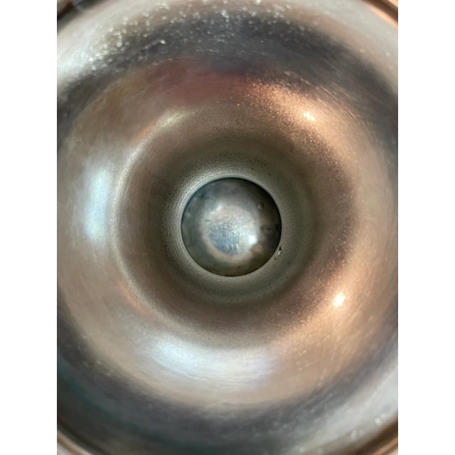 Metal Vintage Poole Silverplate Pedestal Candy Dish For Sale - Image 7 of 9