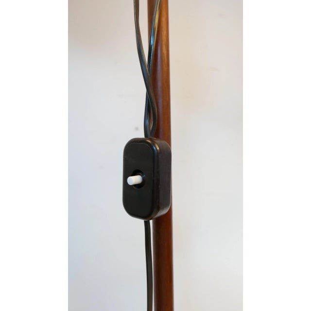 Teakwood Double Floor Lamp from Domus, Denmark, 1970s For Sale - Image 3 of 11