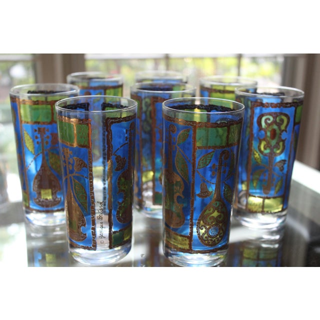 Green Georges Briard Vintage Highball Glasses - Set of 8 For Sale - Image 8 of 9