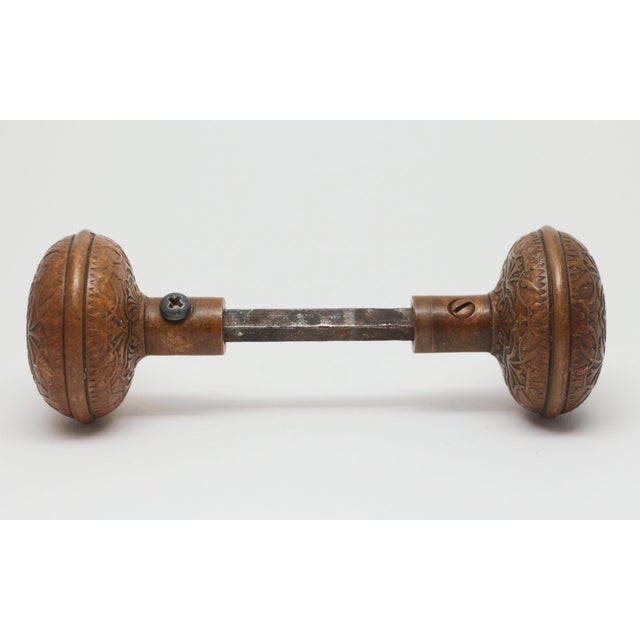 Traditional Antique Reading Classic Bronze Door Knobs For Sale - Image 3 of 5