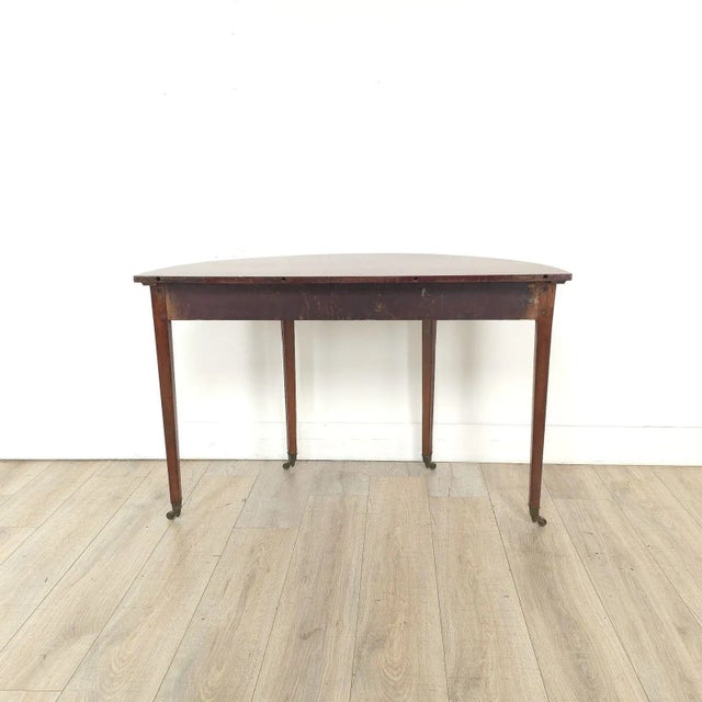 Georgian Demilune Table, England Circa 1800 For Sale - Image 4 of 10