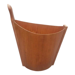 Danish Modern Teak Waste Basket by Einar Barnes for Heggen Norway