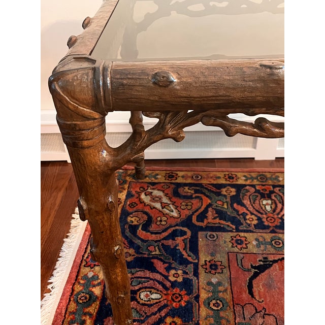 Contemporary Vintage McGuire Faux Bois Game Table or Breakfast Table For Sale - Image 3 of 12
