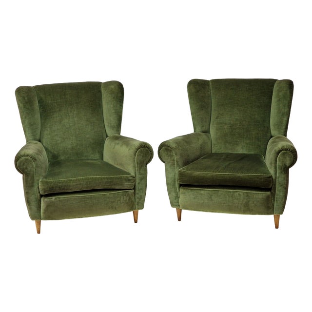 Set of Armchairs in the style of Carlo Mantellassi, 1940s For Sale