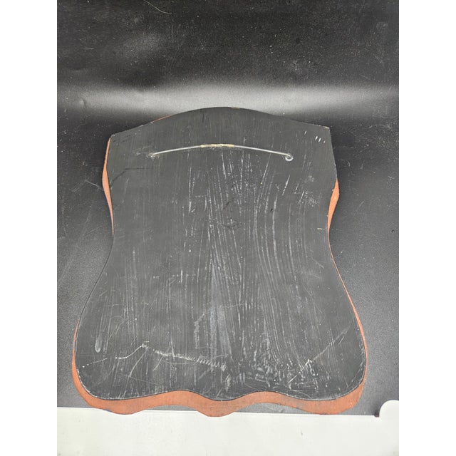 English Vintage Handpainted Ceramic Mirror For Sale - Image 3 of 3