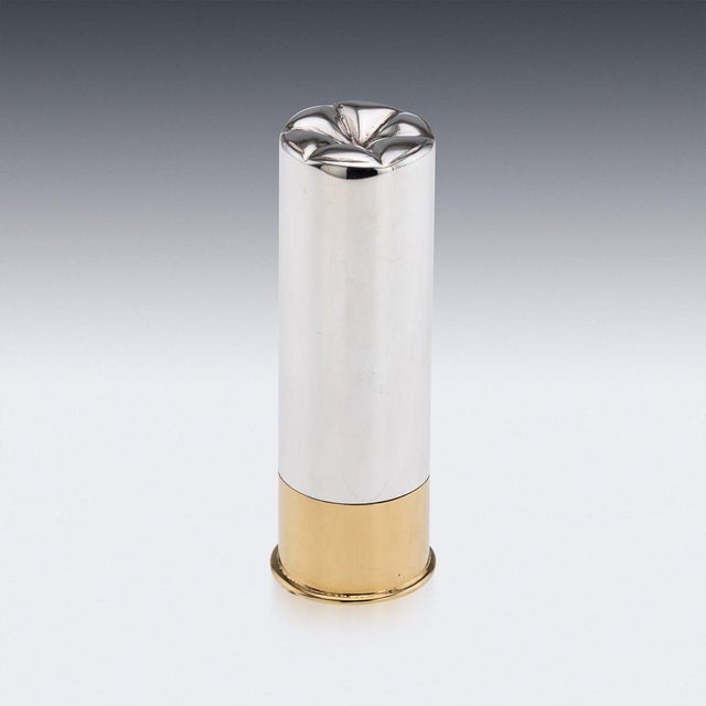 Silver 21st Century English Novelty Shotgun Shaped Silver Butt Markers in Case, 2019, Set of 11 For Sale - Image 8 of 14