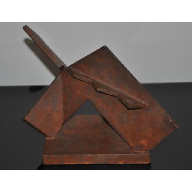 Brown Polychrome Steel Sculpture by Jose Maria Fernandez Doña, 2007 For Sale - Image 8 of 9