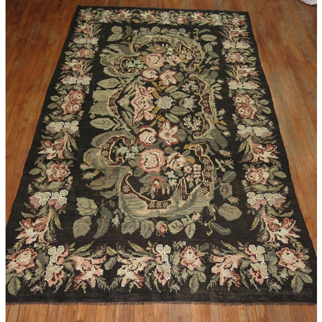 Mid 20th Century Vintage Besserabian Kilim - 5' x 12' For Sale - Image 5 of 6
