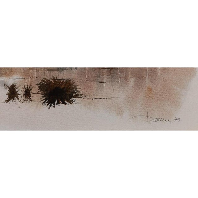 Jacques Noury, By the Lake, Watercolor For Sale - Image 5 of 6
