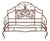 Vintage French Art Nouveau Style Leafy Vine Cast Aluminum Garden Patio Bench For Sale