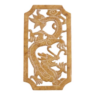 Chinese Carved Jade Plaque or Amulet For Sale