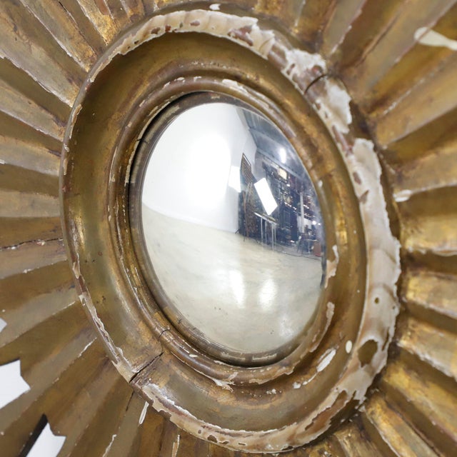 19th Century Big Size Gold Leaf Sunburst Mirror For Sale - Image 13 of 18